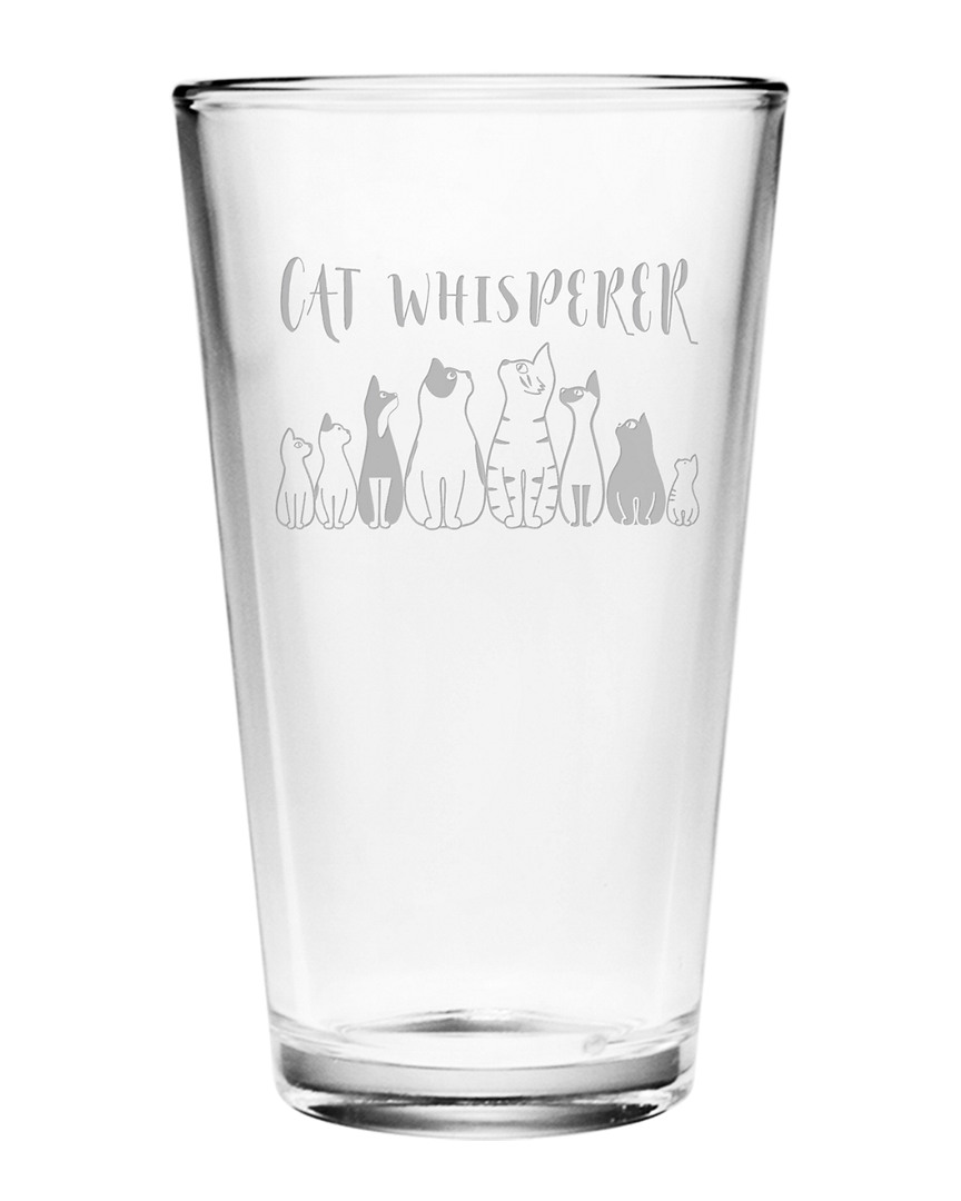 Susquehanna Glass 16oz Cat Whisperer Pint Glass Set Of 4