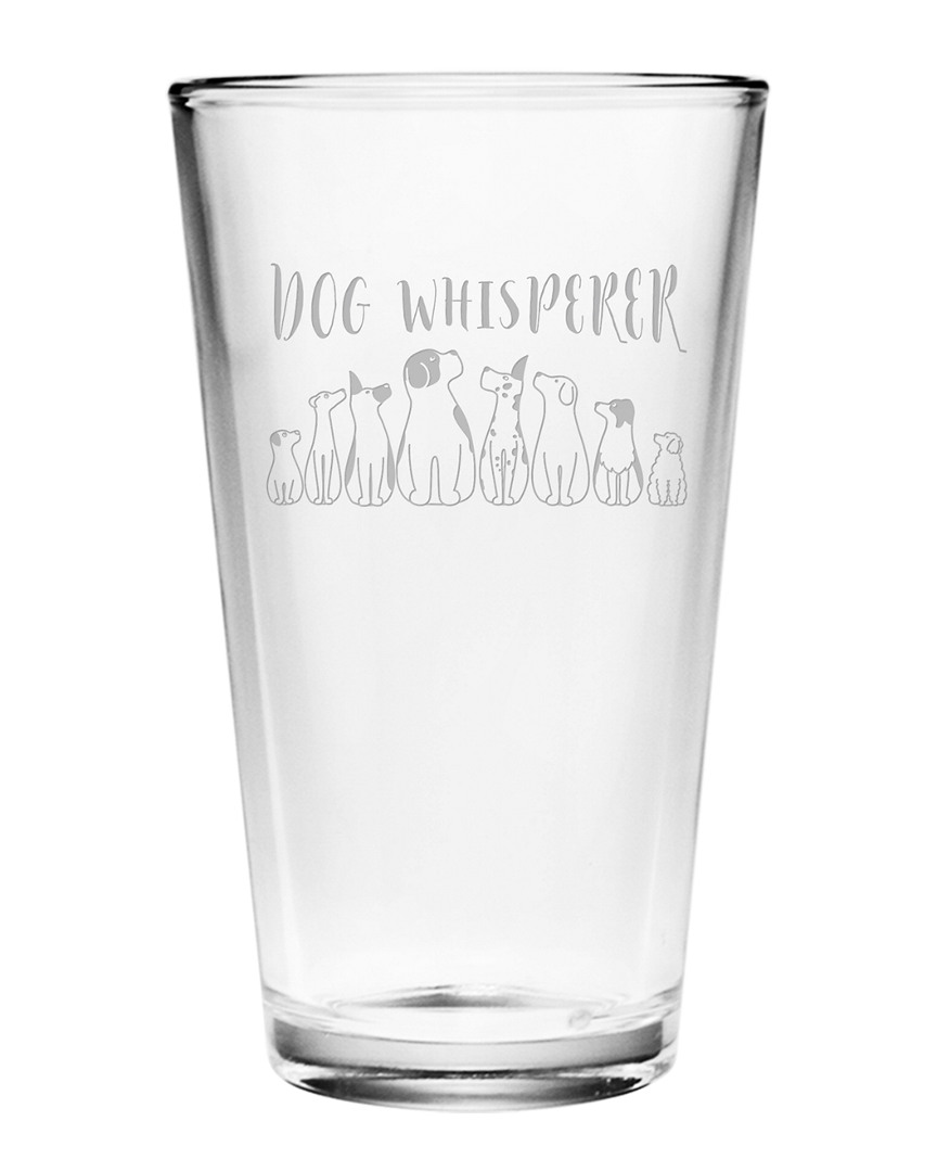 Susquehanna Glass 16oz Dog Whisperer Pint Glass Set Of 4