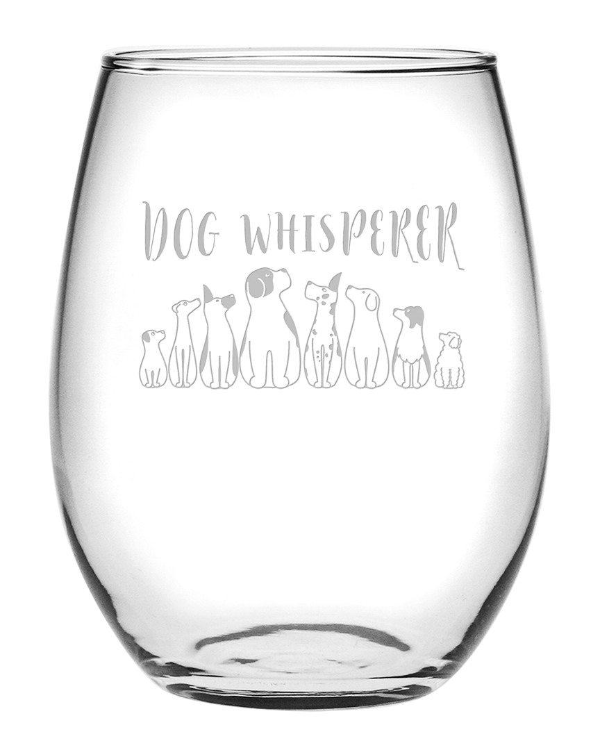 Susquehanna Glass 21oz Dog Whisperer Stemless Wine Set Of 4